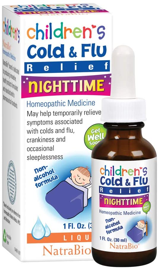 Natrabio Children's Cold & Flu Relief Nighttime, 1 Fluid Ounce