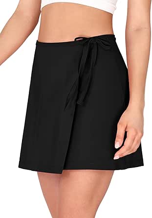 ODODOS Wrap Skorts for Women Built-in Shorts High Waist Tennis Skirts with Pockets for Casual Athletic Golf