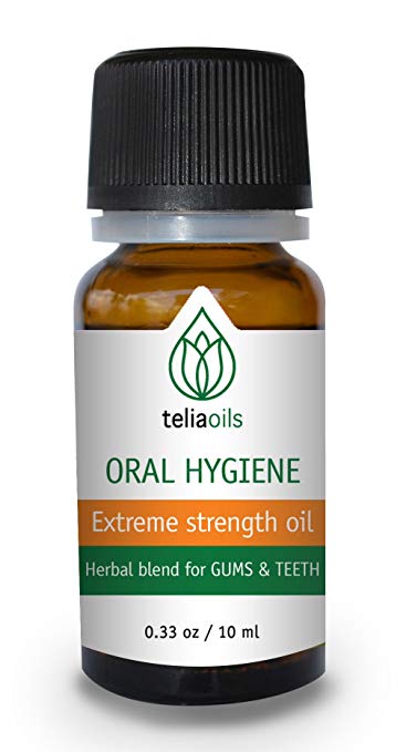 Teliaoils Herbal Blend for Teeth & Gums - Extreme Strength Oral Hygiene Oil- 100% Natural Deep Cleansing Mouthwash/Liquid Toothpaste/Herbal Breath Freshener- Fluoride Free Oral Pain Relief - 10ml