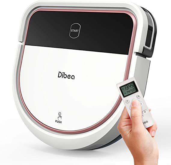 Dibea Robotic Vacuum Cleaner 2 in 1 Vacuuming and Mopping Robot Strong Suction Self-Charging Robot for Hard Floors D500Pro