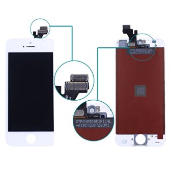 LCD Display   Touch Screen Digitizer Assembly Replacement for iPhone 5/5G   Free Repair Tool Kits (White)