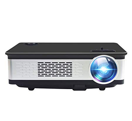 Video Projector, CACACOL 1080p HD Portable LED Projector Movie Projector Home Theater Cinema Projector (X2019)