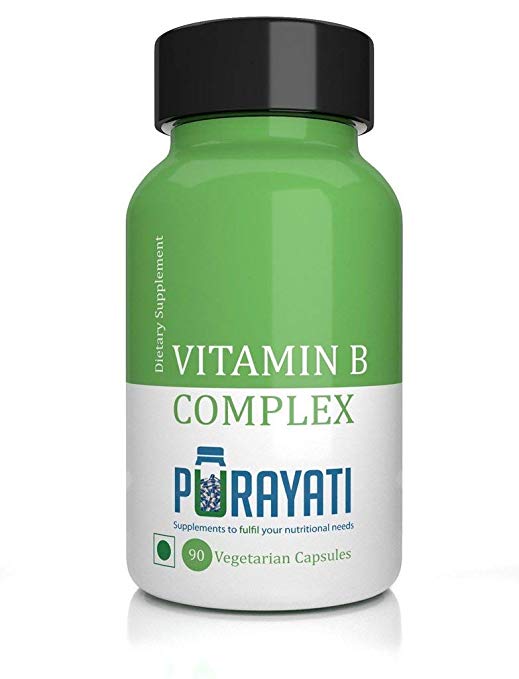 Purayati Vitamin B Complex Capsules - 90 Count