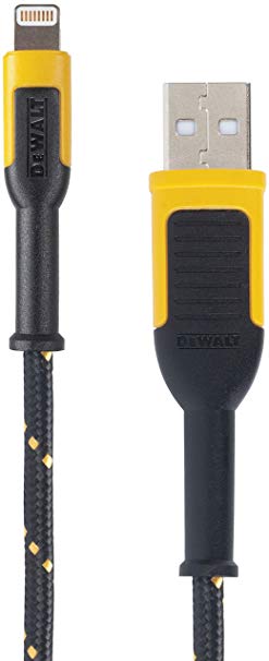 DEWALT Reinforced Braided Cable for Lightning, 6 ft.