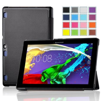 Lenovo TAB 2 A10 case KuGi  High quality ultra-thin Smart Cover Case for Lenovo TAB 2 A10 tablet Black