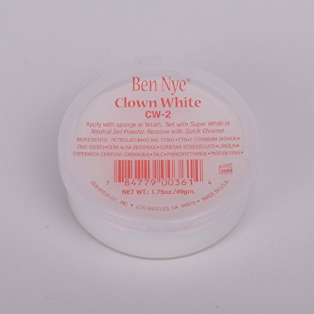 Clown White Makeup, 1.75oz./49gm.