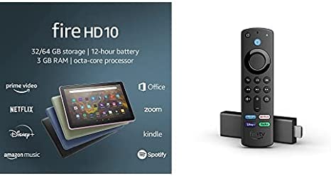 Ultimate Entertainment Bundle: Includes Fire HD 10 Tablet & Fire TV Stick 4K