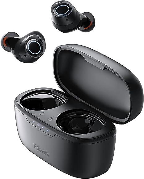 Baseus Wireless Earbuds, 140H Playback -48dB Active Noise Cancelling Bluetooth 5.3 Earbuds with IPX6 Waterproof 4 ENC Mics 0.038s Low Latency Fast Charge Ear Buds for Android iOS - Bowie MA10