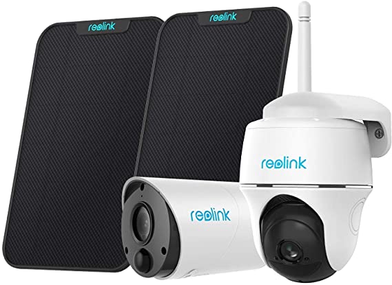 Reolink Outdoor Battery Powered Solar Wireless Camera Bundle - Argus PT SP & Argus Eco SP