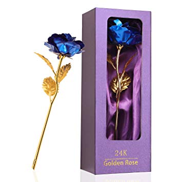 Childom 24K Blue Female Rose Gifts Forever Flowers Popular Gifts for Women, Girlfriends Gifts, Mom Mothers Birthday Gifts, Women Birthday Gifts, Mothers Mother Gifts, Birthday Gifts for Mom Girlfriend