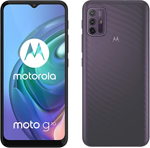 Moto G10 (6.5" Max Vision HD , Qualcomm Snapdragon, 48MP quad camera system, 5000 mAH battery, Dual SIM, 4/64GB, Android 11), Aurora Grey