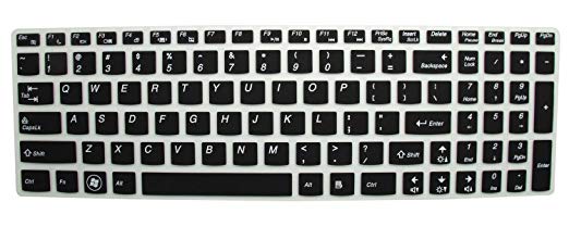 Soft Silicone Keyboard Protector Skin Cover for IBM Lenovo IdeaPad Z50, Z500, Z500A, Z510, Z510p, Z580, Z585, Z560, Z565, Z570, Z710, S510, S510p, U510, U530, Y50, Y70, Y500, Y510p, Y580, Y570, Y570D, V570, P500, P580, N580, N585, B50, B570, B575, G50, G50-30, G50-70, G500, G500s, G505, G505s, G510, G570, G575, G770, G580, G585, G70, G710, G700, G780, Flex 15, Flex2 Flex 2 (15 inch)(if your "enter" key looks like "7", our skin can't fit) (Semi-Black)