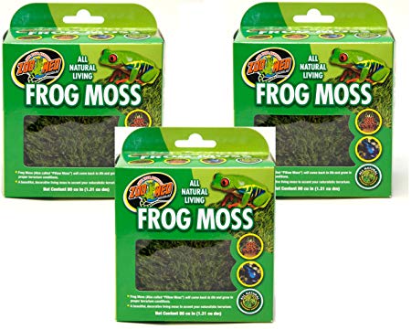 Zoo Med Frog Moss, 80 Cubic Inches Each (3 Pack)