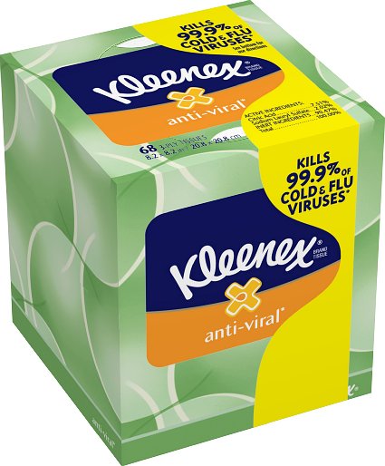 Kleenex Anti-Viral† Facial Tissues, 68 ct, (Pack of 27)