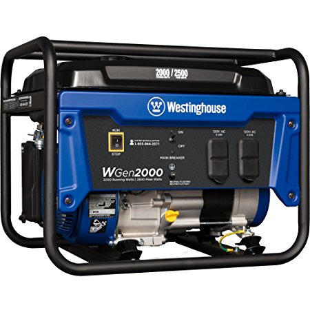 Westinghouse WGen2000 Portable Generator - 2000 Rated Watts & 2500 Peak Watts - Gas Powered - CARB Compliant