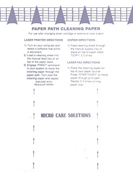 Microcare Laser Printer Cleaning Sheet (8.5 x 11") 25 Sheets