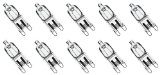 iLLumi Projections  10 Pack  CLEAR LENSE G9 75W 120V halogen light bulbs JCD Type 110v 130v lamp 75W t4 G9 120volt hollow pin LONG LIFETIME AND BRIGHT