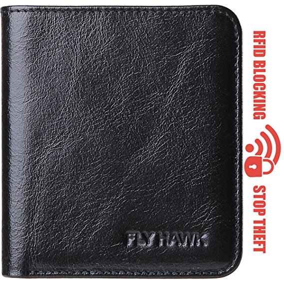 RFID Blocking Leather Wallets for Mens Bifold Slim Credit card wallets