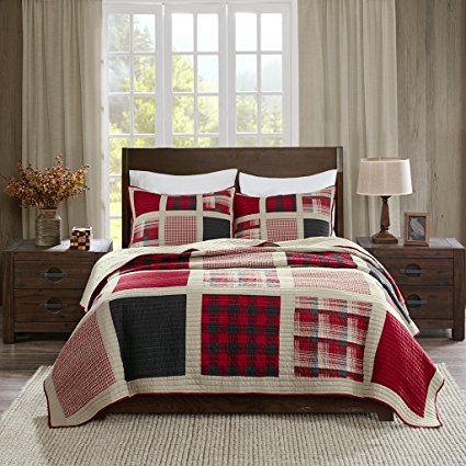 Woolrich WR14-1724 Huntington Quilt Mini Set Full/Queen Red,Full/Queen