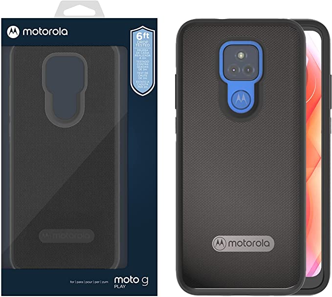 Motorola Essentials Moto G Play (2021) Protective Case- Black - Precision fit Shock Absorbing Cases for Enhanced Phone Grip, Style, Drop Protection for Your Device