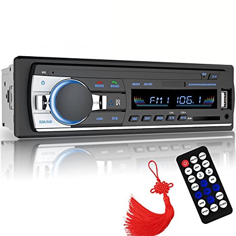 Car Stereo with Bluetooth, PLZ Universal In-Dash Single Din Car Radio Receiver, MP3 Player USB/SD Card/AUX/FM Radio with Remote Control