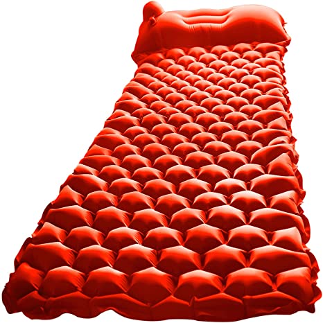 ANMRY Camping Sleeping Pad, Inflatable Sleeping Mat with Pillow,Ultralight Sleeping Pad for Backpacking,Camping,Hiking