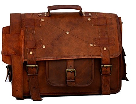 Mens Genuine Vintage Leather Satchel Messenger Man Handbag Laptop Briefcase Bag by Urban Dezire