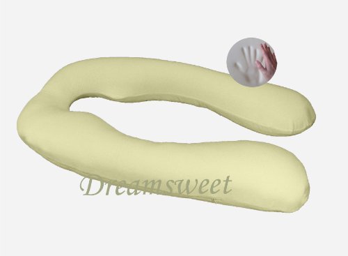 Maternity Pregnancy Memory Foam U Shape Total Body Bed Pillow, Beige - by Dreamsweet