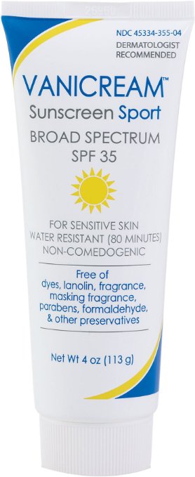 Vanicream Sunscreen Sport, Spf 35, 4-ounce
