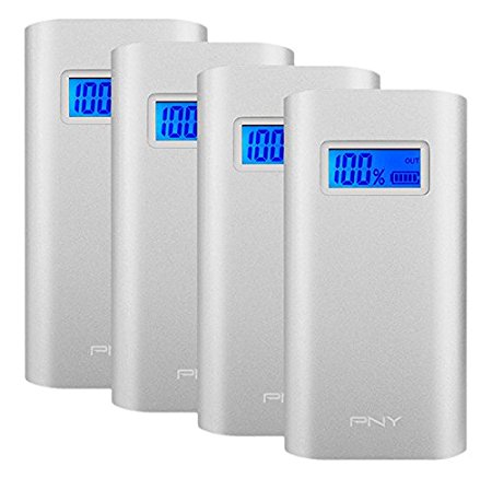 PNY AD5200 5200mAh 2.4 Amp PowerPack for Smartphone & Tablet - 4-Pack (P-B-5200X4-24-S03-MP)