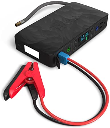 HALO Bolt Air  with AC Inverter, Portable Vehicle Jump Starter, Air Compressor, & Power Bank, Black Wave