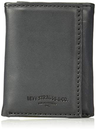 Levi's Men's Trifold Wallet - Sleek and Slim Includes ID Window and Credit Card Holder