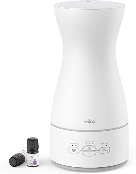 Anjou Luna Smart Essential Oil Diffuser, 15 Days Constant Customizable Aroma, 1.8L Aromatherapy Cool Mist Humidifier Compatible with Alexa for Home Office Living Room Bedroom