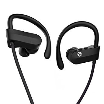 Bluetooth Headset, Sweatproof Sports Wireless Headphones In-Ear Headphone with microphone (7 Hours Play Time) (Black) mother's day gift