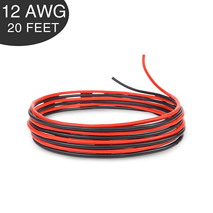 Bryne 12 Gauge Ultra Flexible Silicone Wire 20 Ft [10 Ft Red and 10 Ft Black],680 Strands 0.08mm of Tinned Copper,High and Low Temperature Resistance -60~200 Degree C (12 AWG, Red&Black)