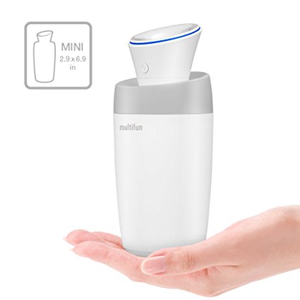 USB Humidifier, multifun 250ml Cool Mist Humidifier, Mini Portable Humidifier with Water Bottle, Multi Use for Home Office Car Desktop Travel