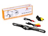 TaoTronics Rear View Backup Camera Bar Type License Plate - TT-CC22 - Waterproof IP67  Color CMOS  170-Degree Viewing Angle  Distance Scale Lines  Zinc Metal  Black