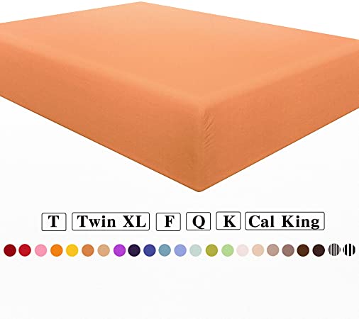 NTBAY Microfiber Full Fitted Sheet, Wrinkle, Fade, Stain Resistant Deep Pocket Bed Sheet, Tan