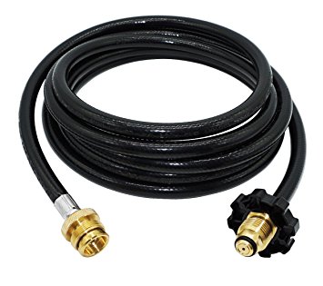 DOZYANT 12 feet Propane Adapter 1 lb to 20 lb Hose Assembly with POL Old Style Connector for Most LP Tank, Connects 1 LB Appliance to 20 lb Propane Tank- CSA Certified
