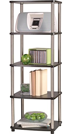 Convenience Concepts Designs2Go X-Tra Storage 5-Tier Media Tower, Black