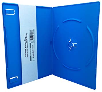 CheckOutStore (200) Premium Slimline Single 1-Disc DVD Cases 7mm (Blue)