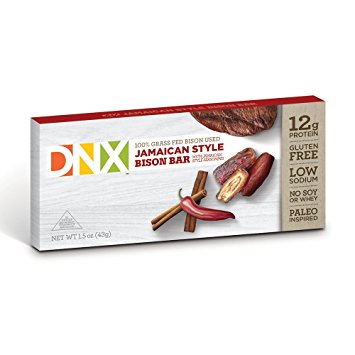 DNX - Jamaican Style Bison Protein Snack Bar - Pack of 7