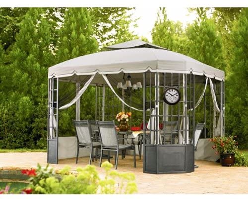 Garden Winds Replacement Canopy Set for The Sears Bay Window Gazebo, with Ultra Stitch and Dura Pockets
