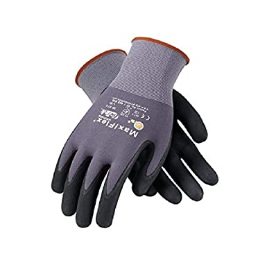 PIP 34-874/L Maxi Flex Ultimate 34874 Foam Nitrile Palm Coated Gloves, Gray, Large (24 Pair)