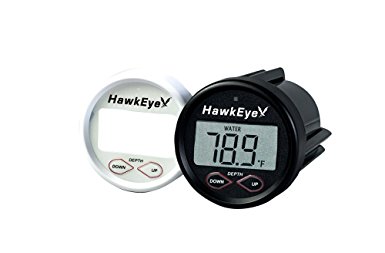 HawkEye D10DX.06T In-Dash Depth Sounder with Air and Water Temperature (Includes Airmar Thru Hull Transducer)