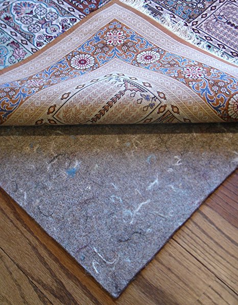 10'x13' Rug Pads for Less Super Premium (TM) 100% Dense Felt Jute 1/3" Thick Rug Pad for Hard Floors and Exclusive Rug Pads for Less(TM) Custom Cutting