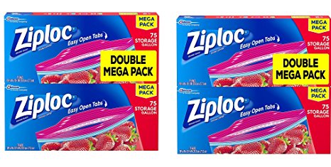 Ziploc Storage Bags Gallon Mega Pack BkzzfS, 300 Count