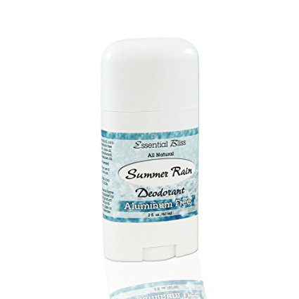 Essential Bliss 100% All-Natural Deodorant - SUMMER RAIN Aluminum Parabens Sulfate and GMO free