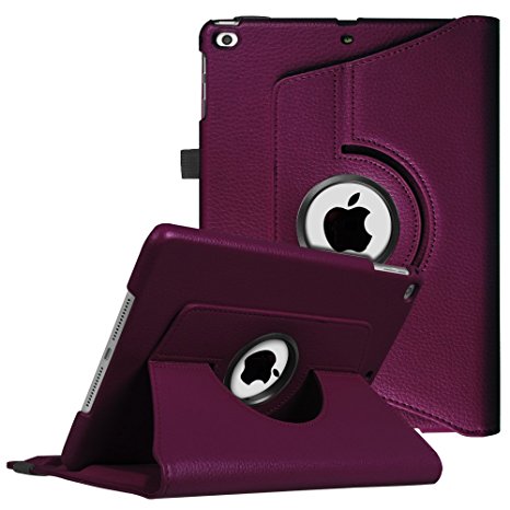 Fintie New iPad 9.7 inch 2017 / iPad Air Case - 360 Degree Rotating Stand Cover with Auto Sleep Wake for Apple New iPad 9.7 inch 2017 Tablet / iPad Air 2013 Model, Purple