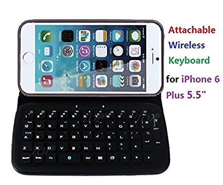 TOP® Shock Proof Case with Wireless Bluetooth Keyboard for iPhone 6 Plus, Removable Keyboard Case for iPhone 6 5.5 inch, Detachable Keyboard for iPhone 6 Plus, iPhone 6 Keyboard.